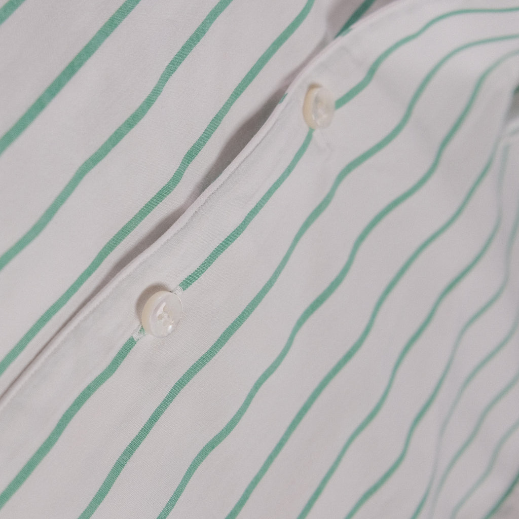 Green Stripe One Piece Collar Shirt