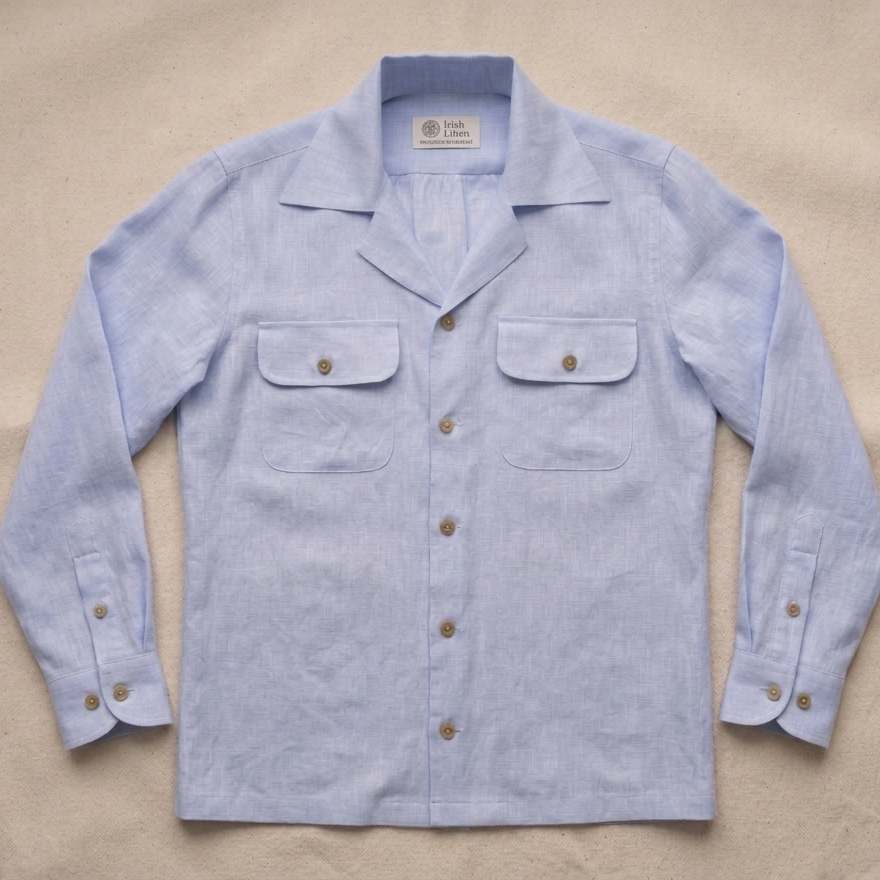 Irish Linen Light Blue Shirt