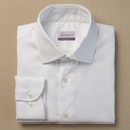 SÖKTAŞ White Herringbone Widespread Collar Shirt