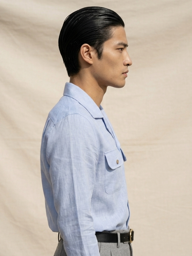 Irish Linen Light Blue Shirt