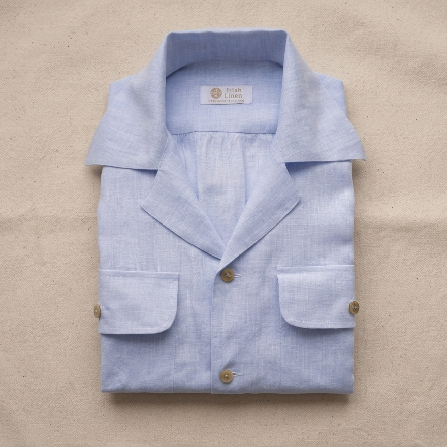 Irish Linen Light Blue Shirt