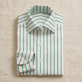 Green Stripe One Piece Collar Shirt