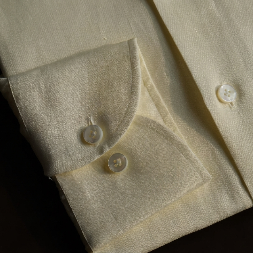 Pale Yellow Linen Shirt
